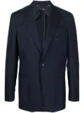 Billionaire logo-embroidered single-breasted blazer - Blue