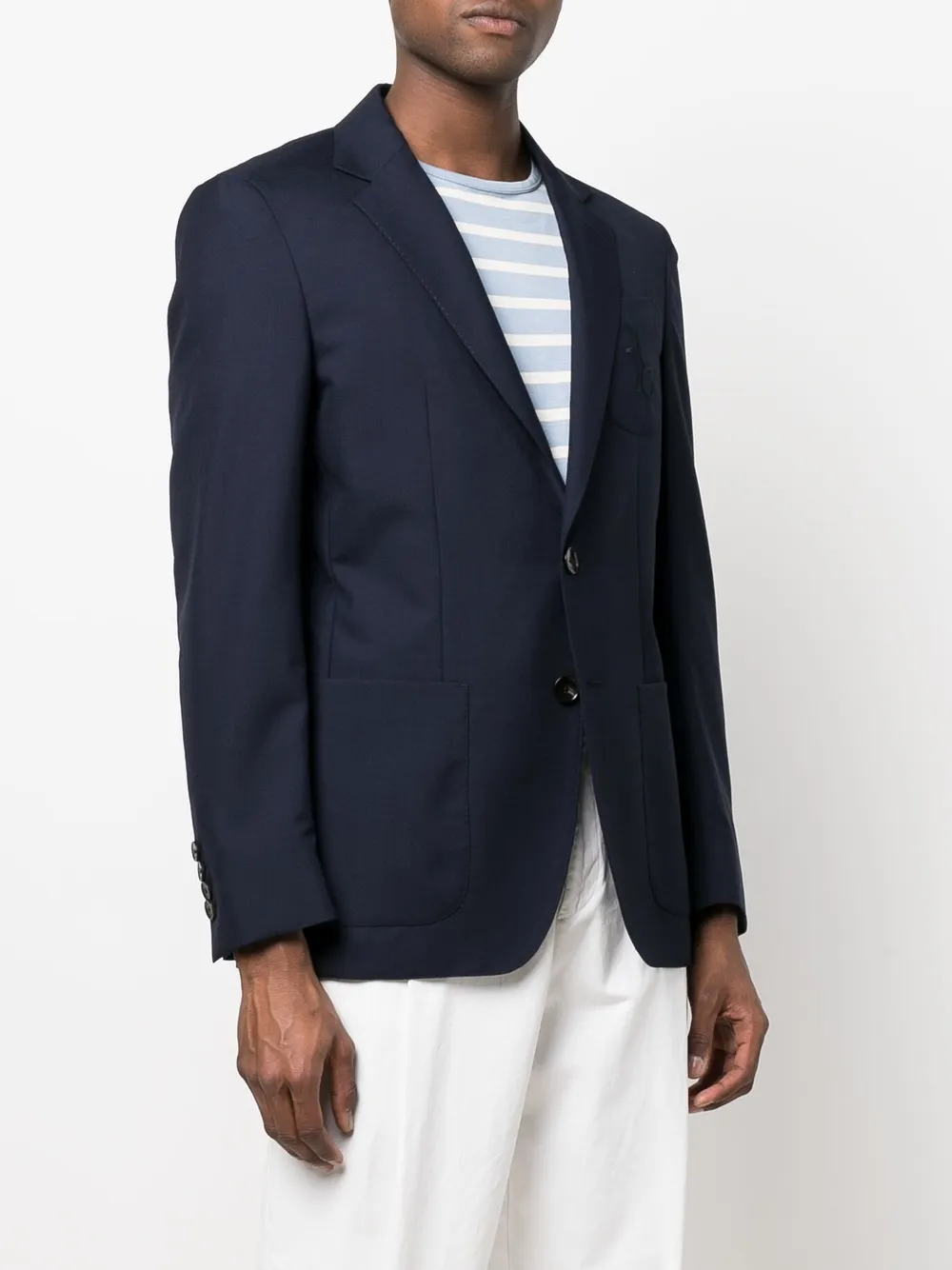  Billionaire Sakko Mit Logo Stickerei   Blau 