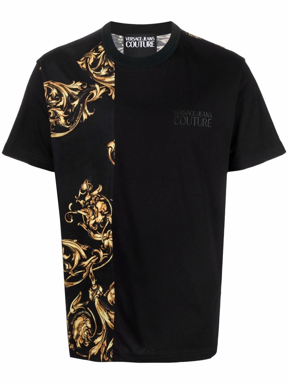 Versace Jeans Couture Regalia Baroque-print T-shirt In Black | ModeSens
