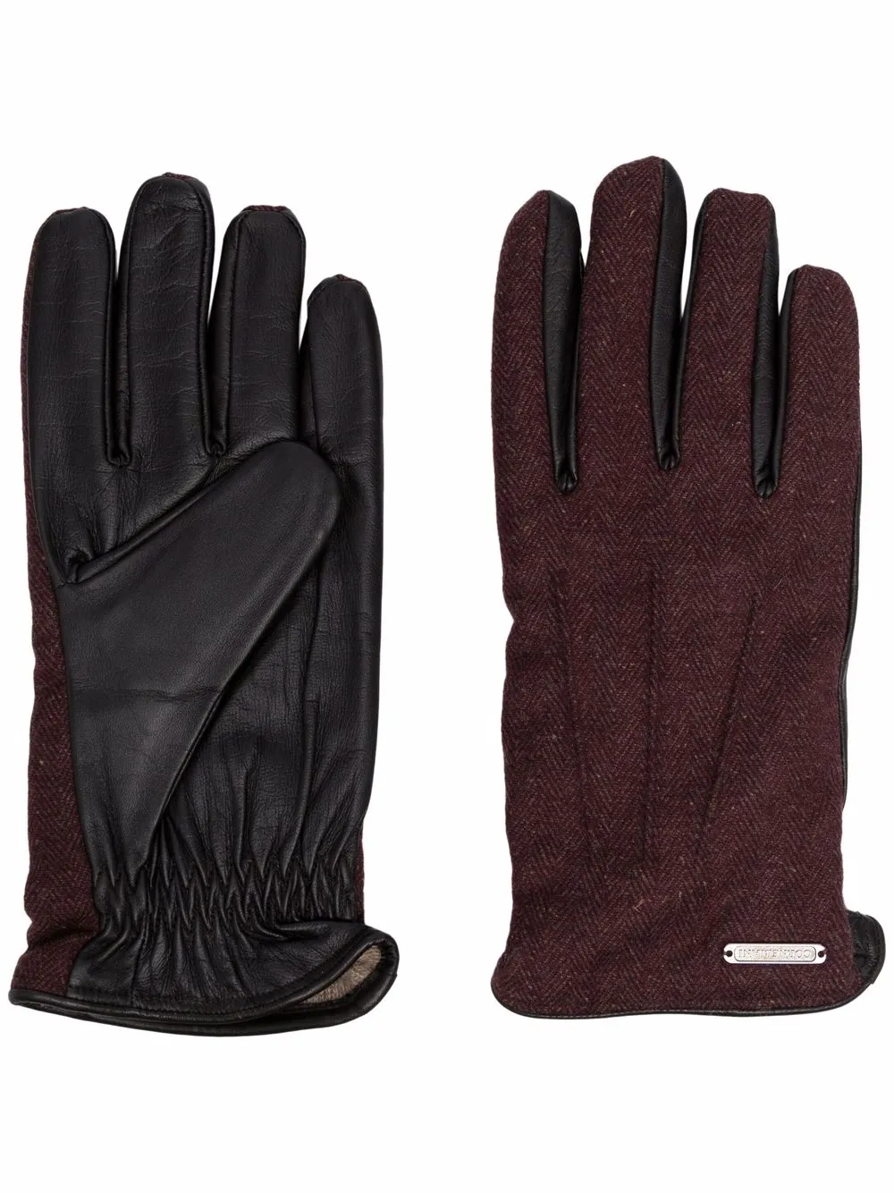 

Corneliani guantes con placa del logo - Rojo