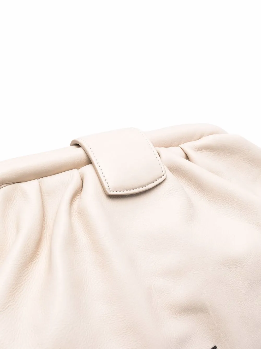 Vic Matie Page Leather Backpack In Neutral