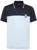 Billionaire logo-embroidered two-tone T-shirt - Blue