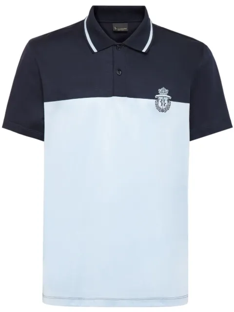 Billionaire logo-embroidered two-tone T-shirt