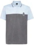 Billionaire panelled crest-embroidered T-shirt - Blue