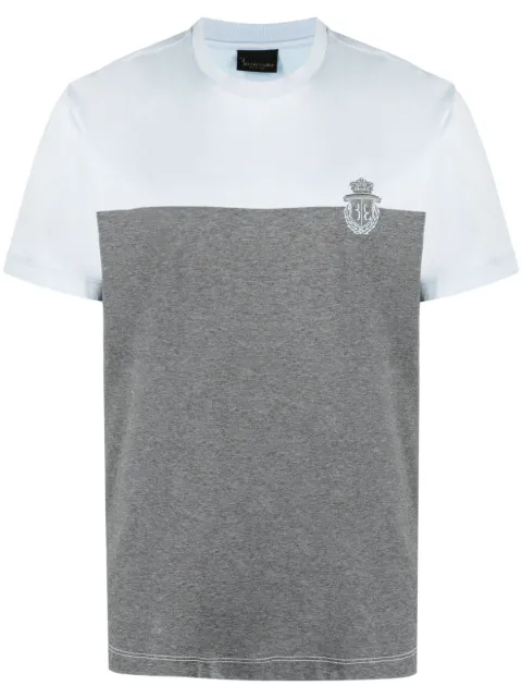 Billionaire panelled crest-embroidered T-shirt