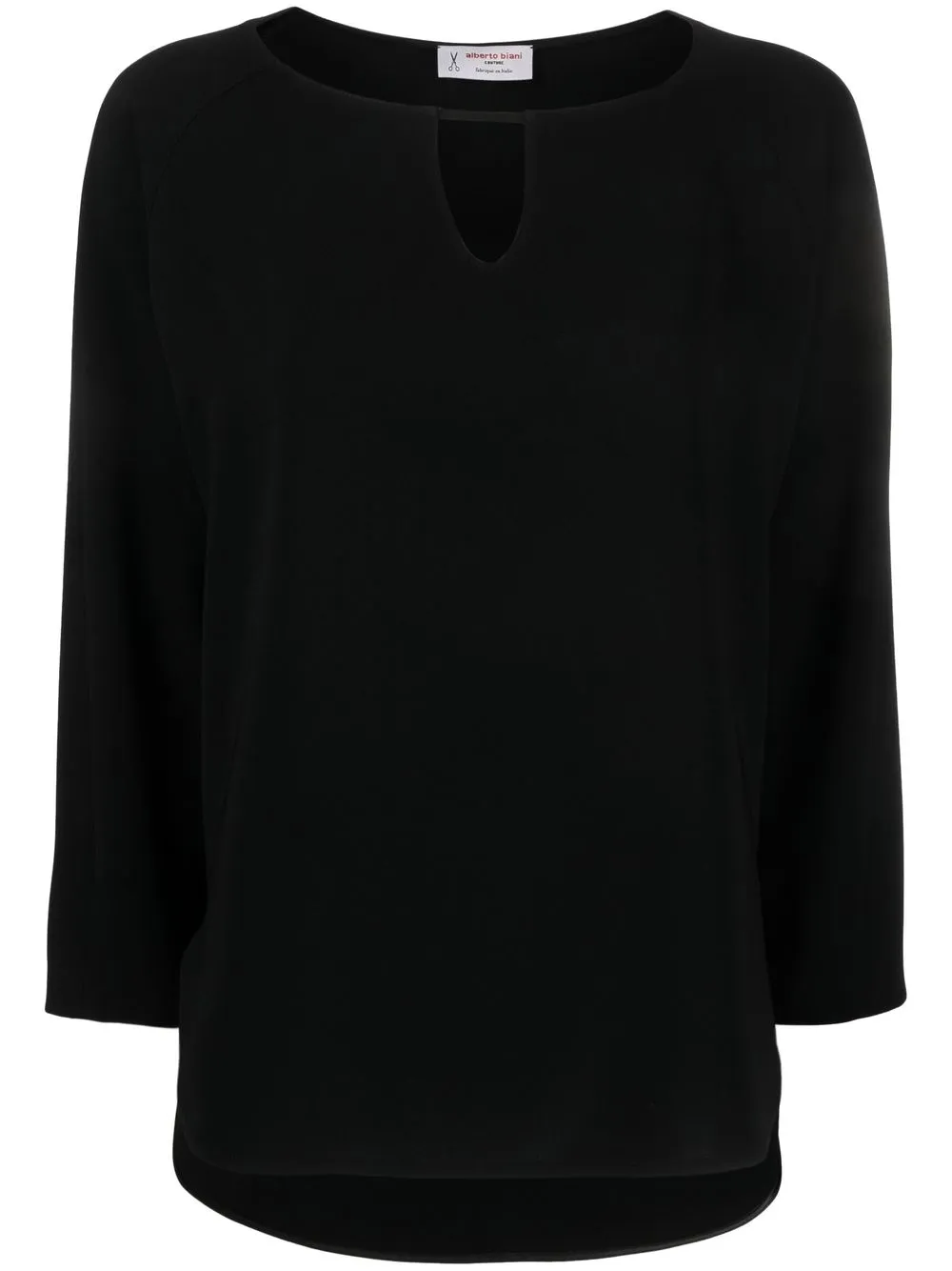 

Alberto Biani cut-out long sleeved blouse - Black