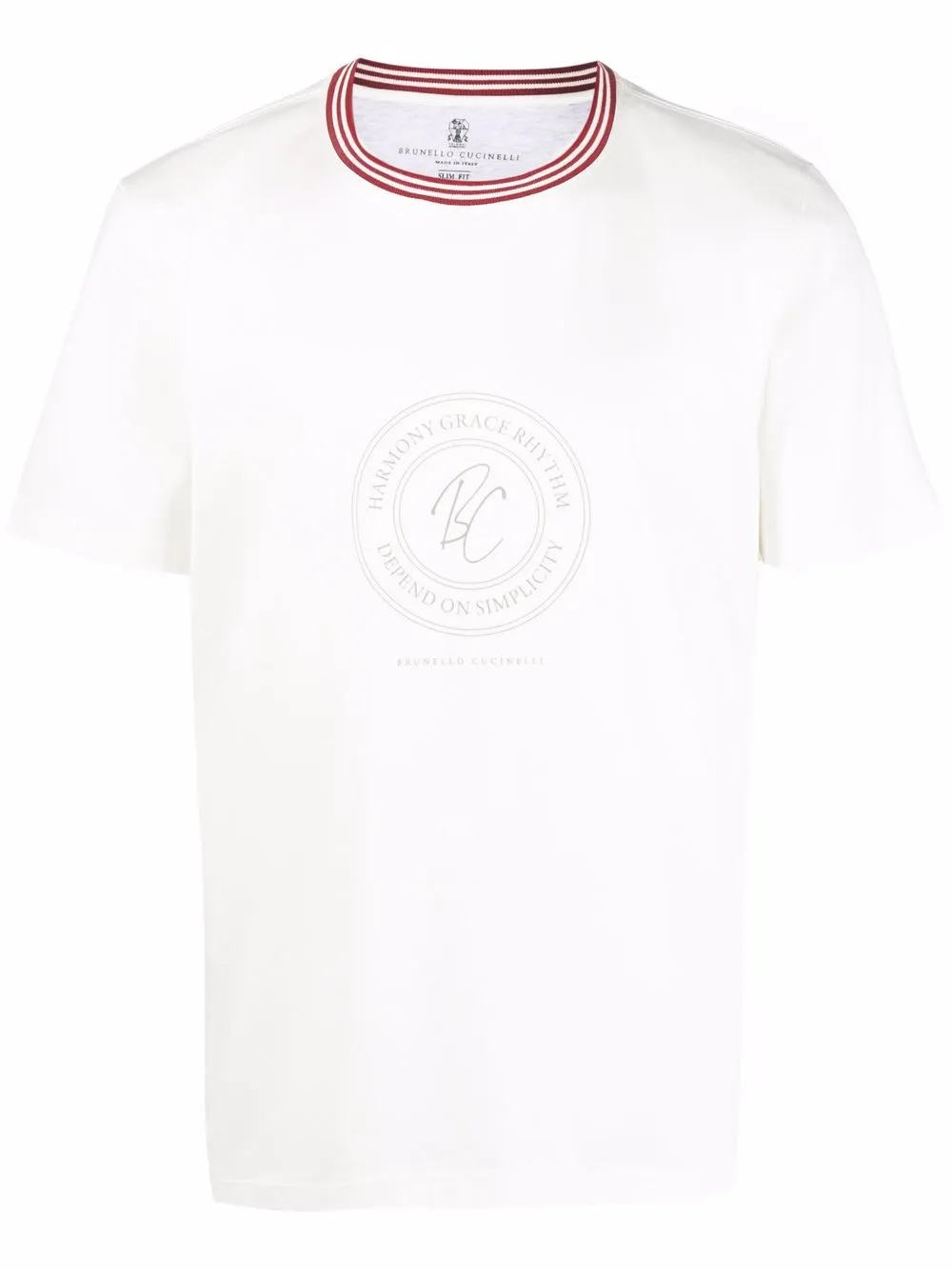 

Brunello Cucinelli playera con logo estampado - Blanco