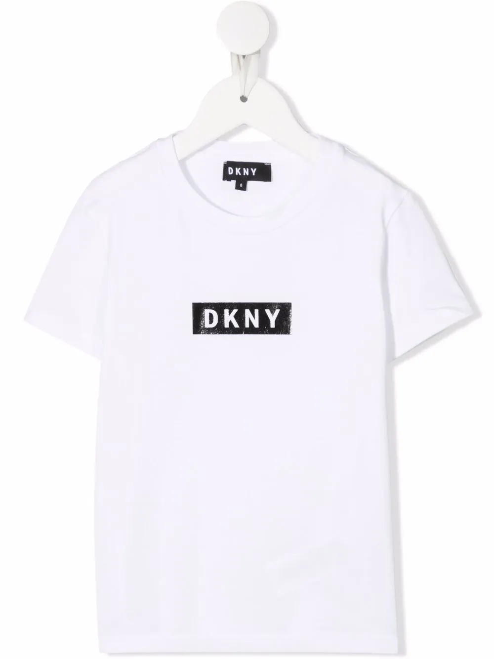 

Dkny Kids playera con logo estampado - Blanco