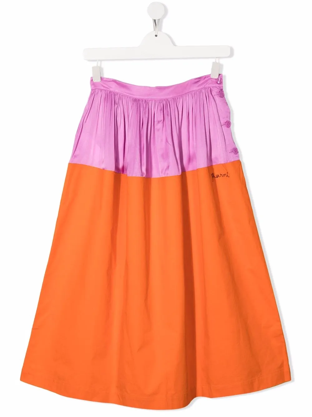 

Marni Kids TEEN colour-block skirt - Orange