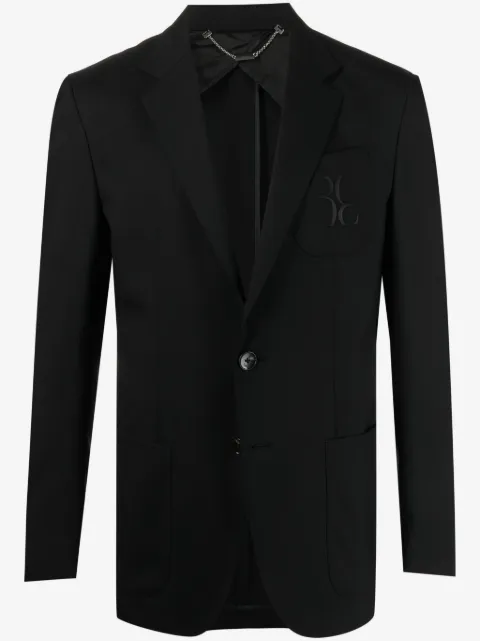 Billionaire logo-embroidered tailored blazer