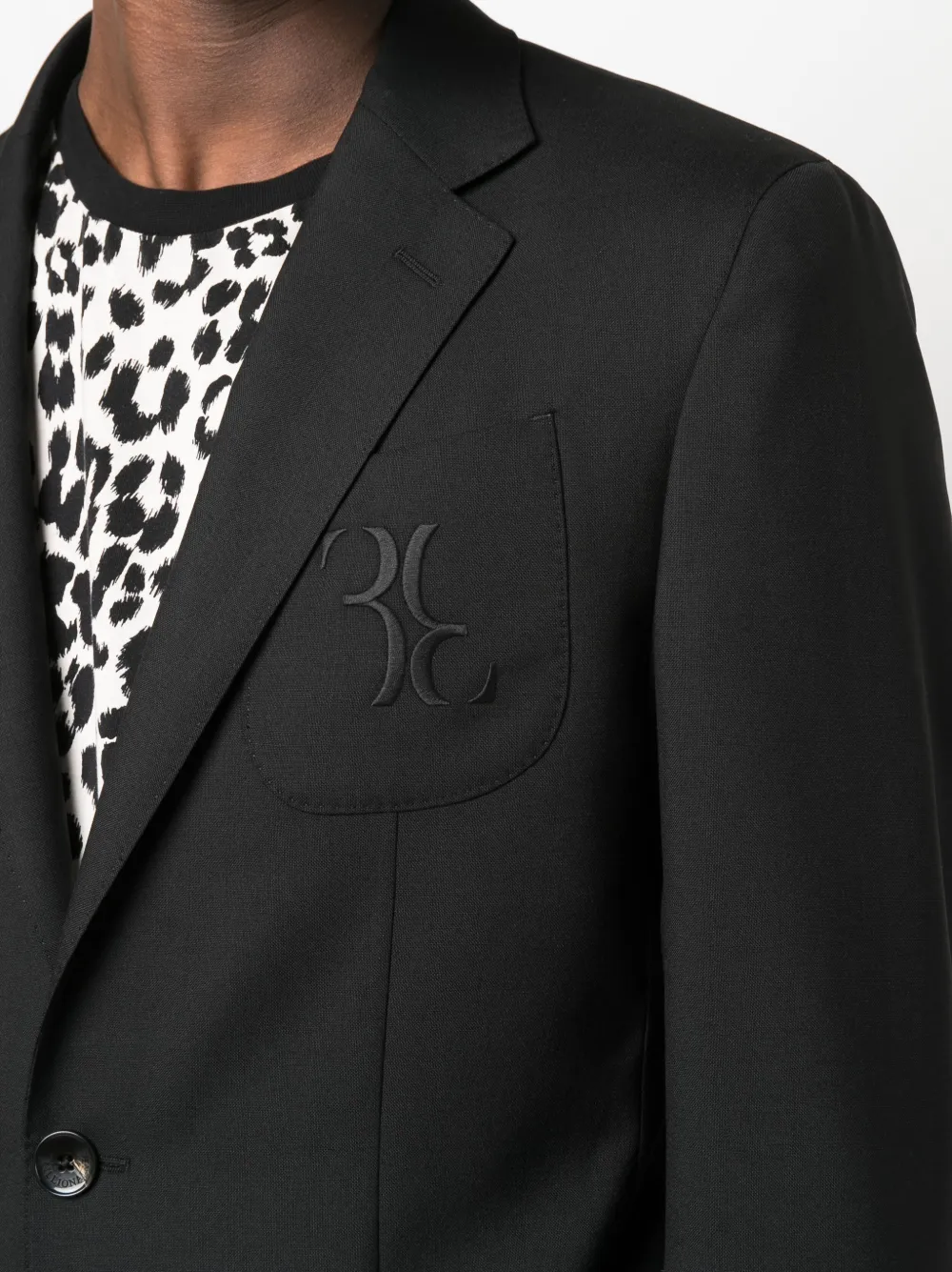 Billionaire Logo-embroidered Tailored Blazer In Black