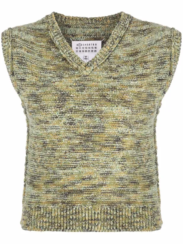 Maison Margiela melange-knit Top - Farfetch