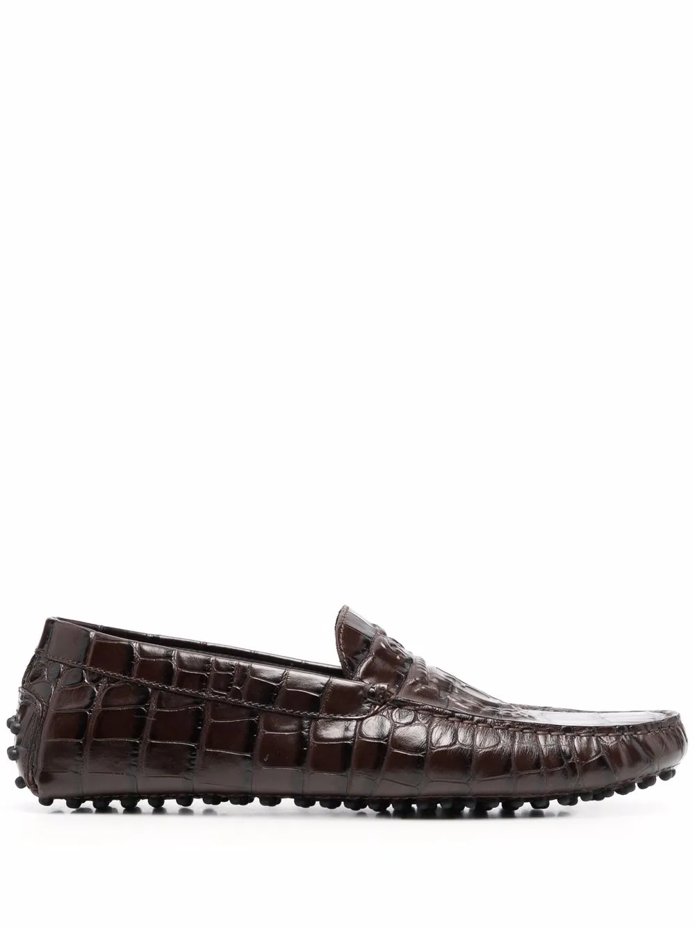 

Billionaire Cocco Print Car Shoes - Brown