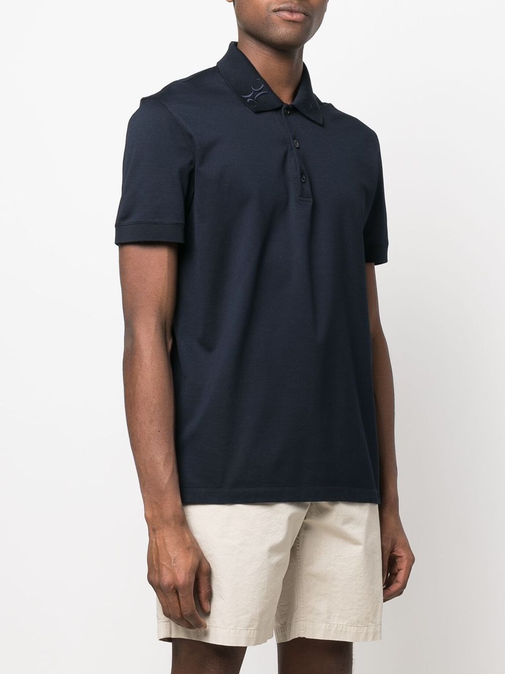 Shop Billionaire Logo-embroidered Polo Shirt In Blue