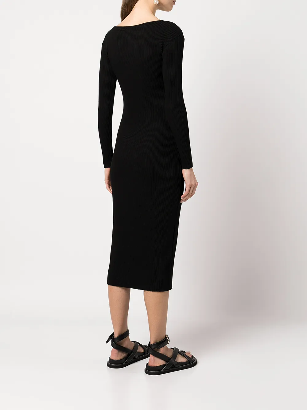 Vince Ribbed Knitted Midi Dress - Farfetch