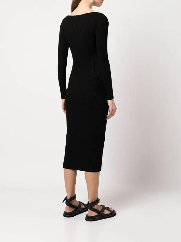 Vince Ribbed Knitted Midi Dress - Farfetch