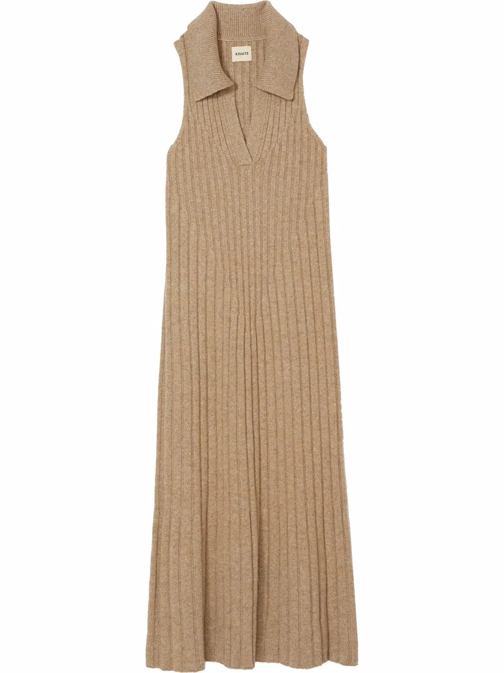 

KHAITE Giselle ribbed knit maxi dress - Neutrals