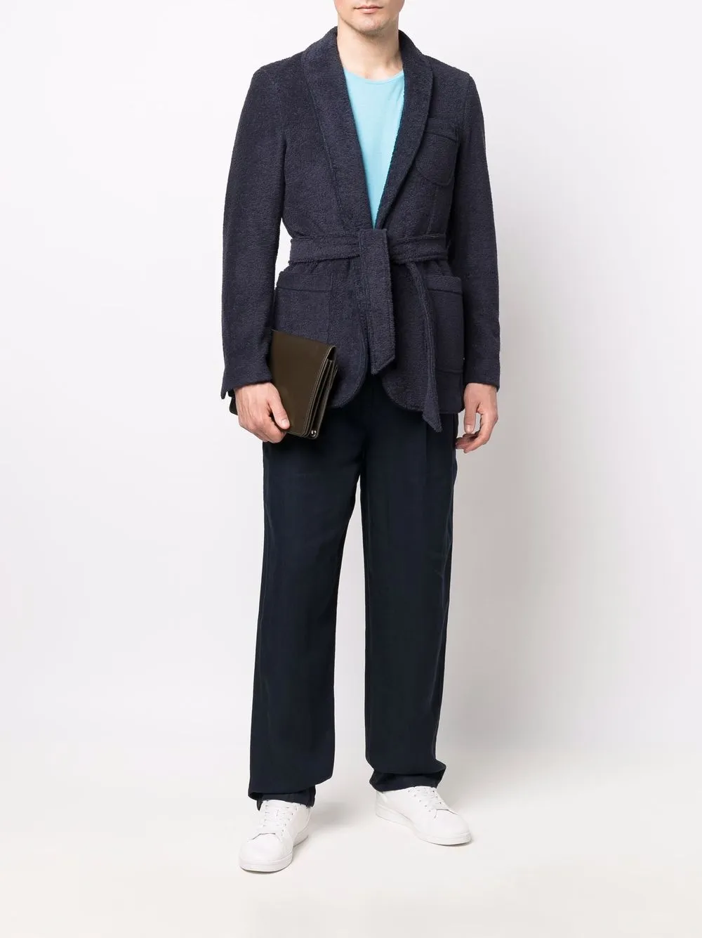 фото Orlebar brown terry-cloth tied-waist blazer