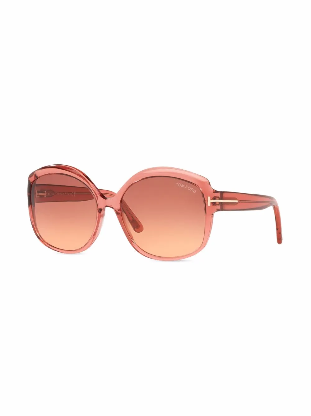 TOM FORD Eyewear Zonnebril met rond montuur - Roze
