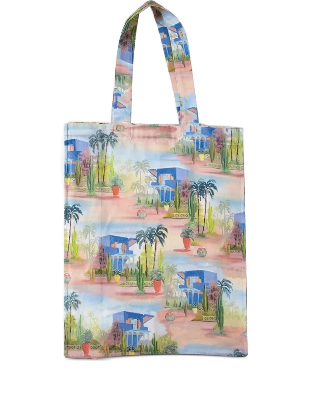 Les Benjamins printed handle tote bag | Blue | Image 1