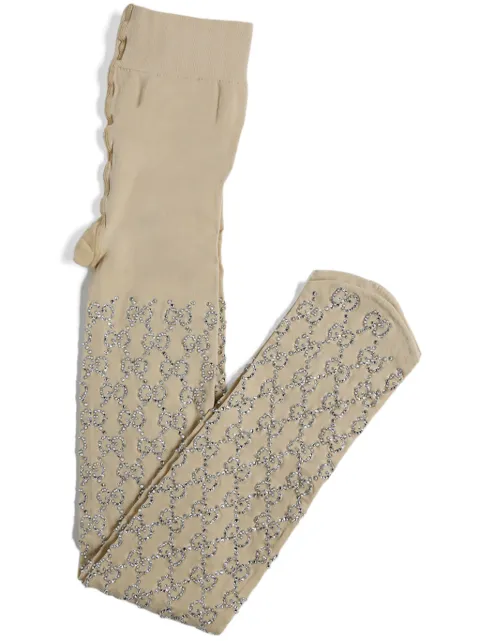 Gucci logo diamond-embellished tights