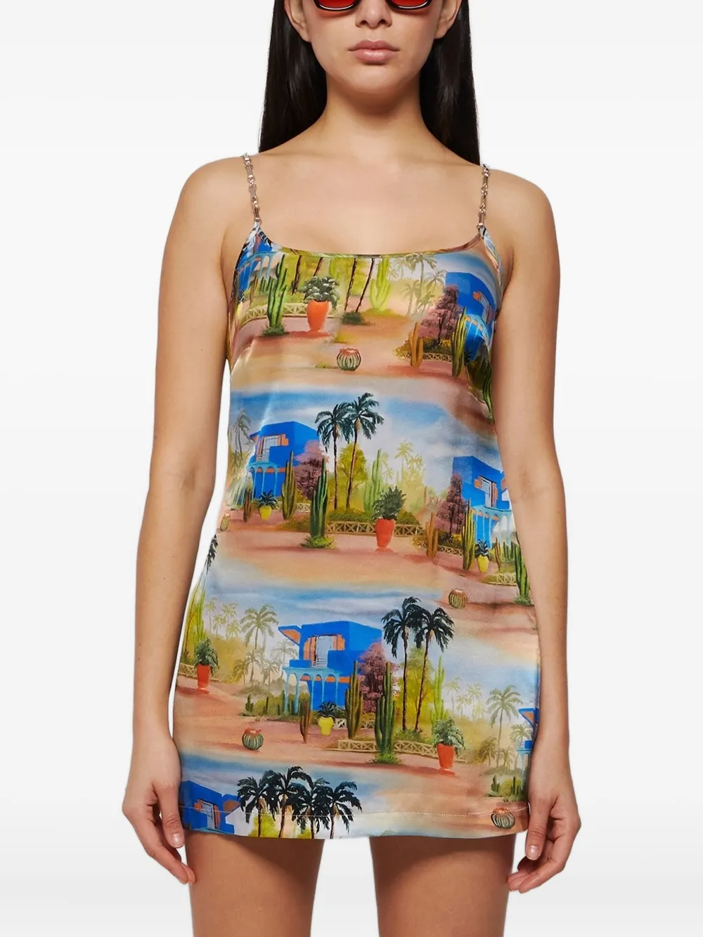 Les Benjamins Silk Min Dress In Blue