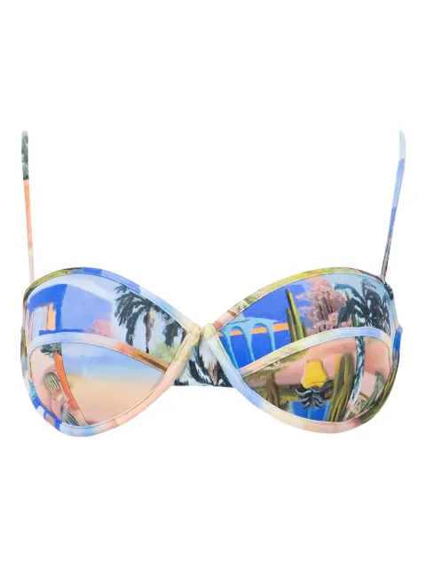Les Benjamins printed bikini top