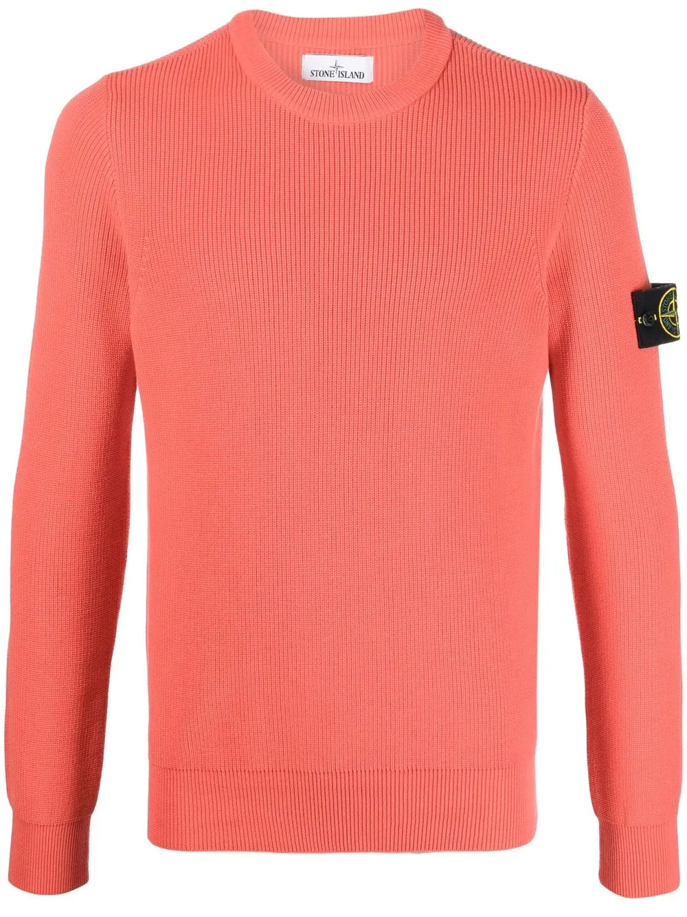 

Stone Island logo-patch knitted jumper - Orange