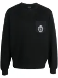 Billionaire logo-crest cotton sweatshirt - Black