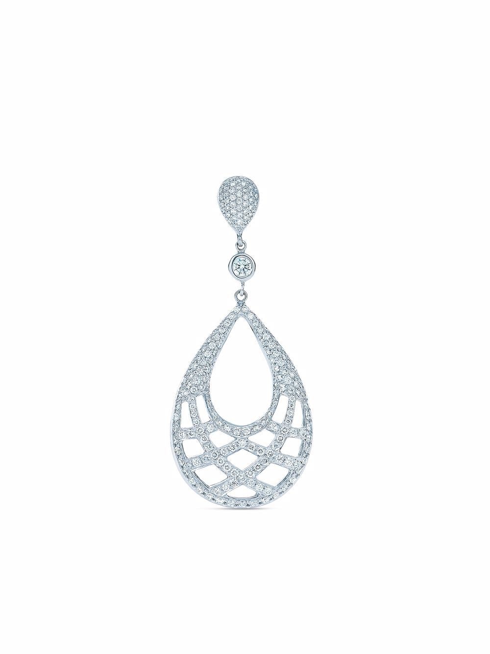 Image 2 of KWIAT 18kt white gold Jacquard Diamond teardrop earrings