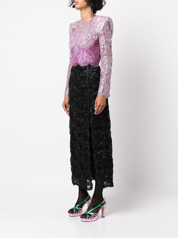 Gucci long-sleeve Lace Dress - Farfetch