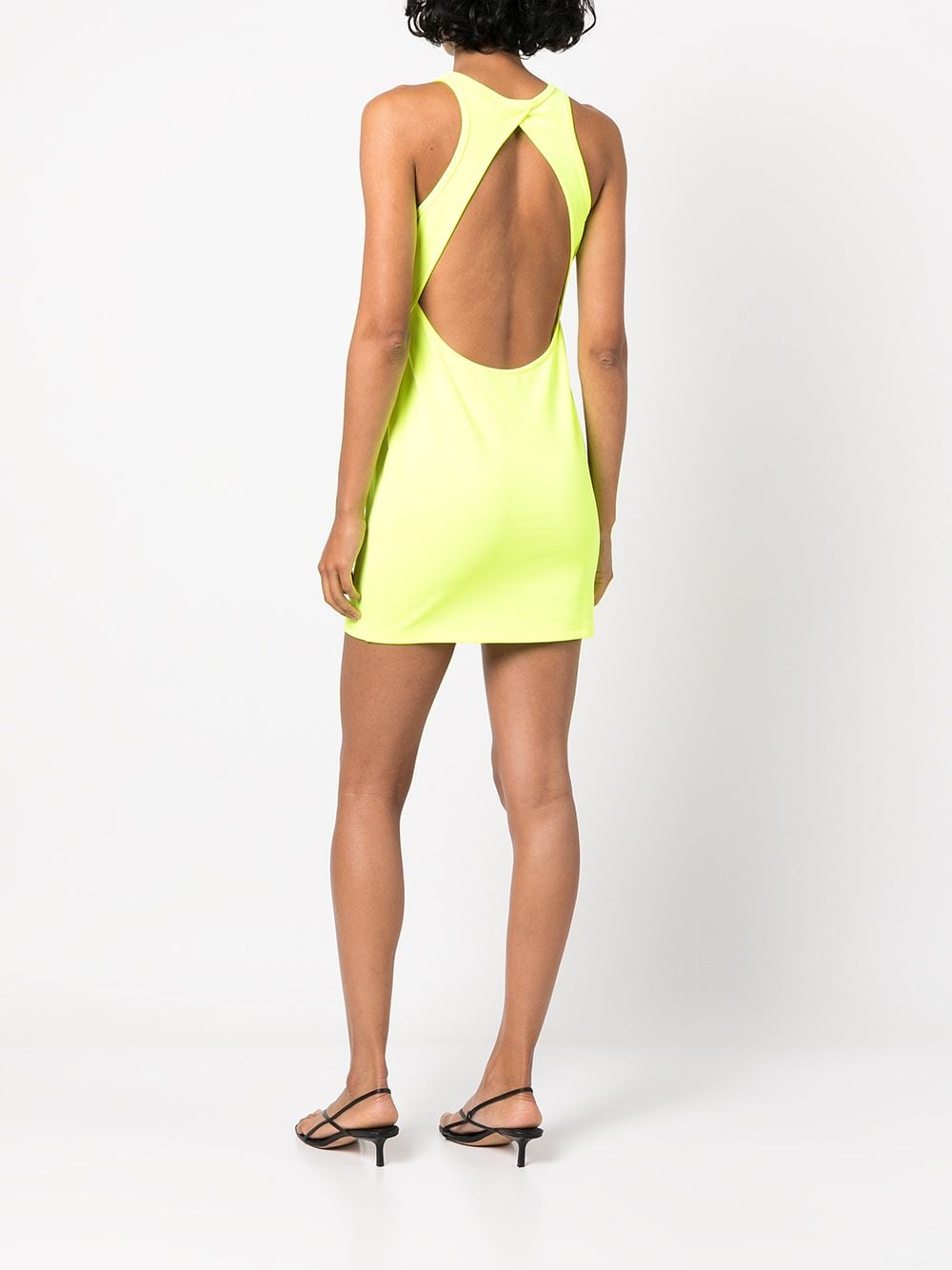 Shop Lhd Hockney Sleeveless Backless Mini Dress In Gelb