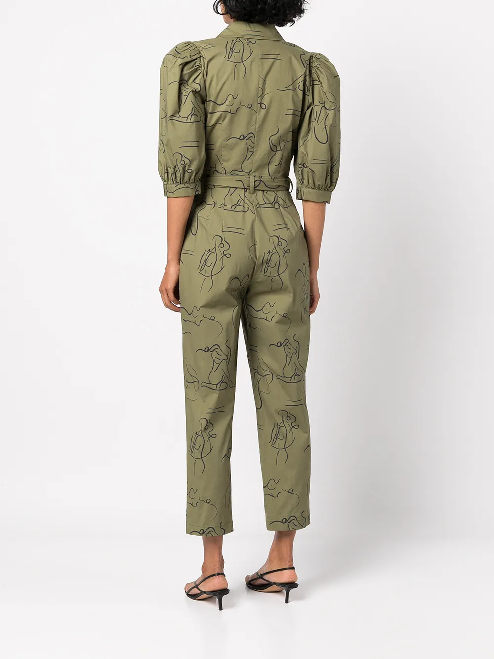 Lhd Casitas Abstract-print Jumpsuit In Grün