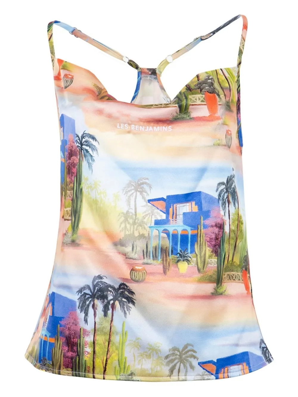 Les Benjamins printed strap top | Neutrals | Image 1