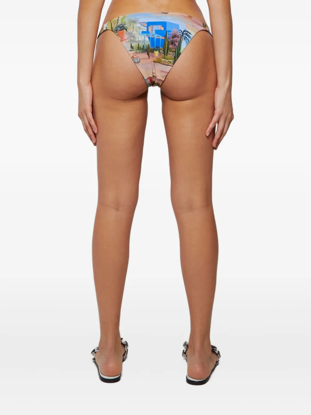 Les Benjamins Printed Bikini Bottom In Multi