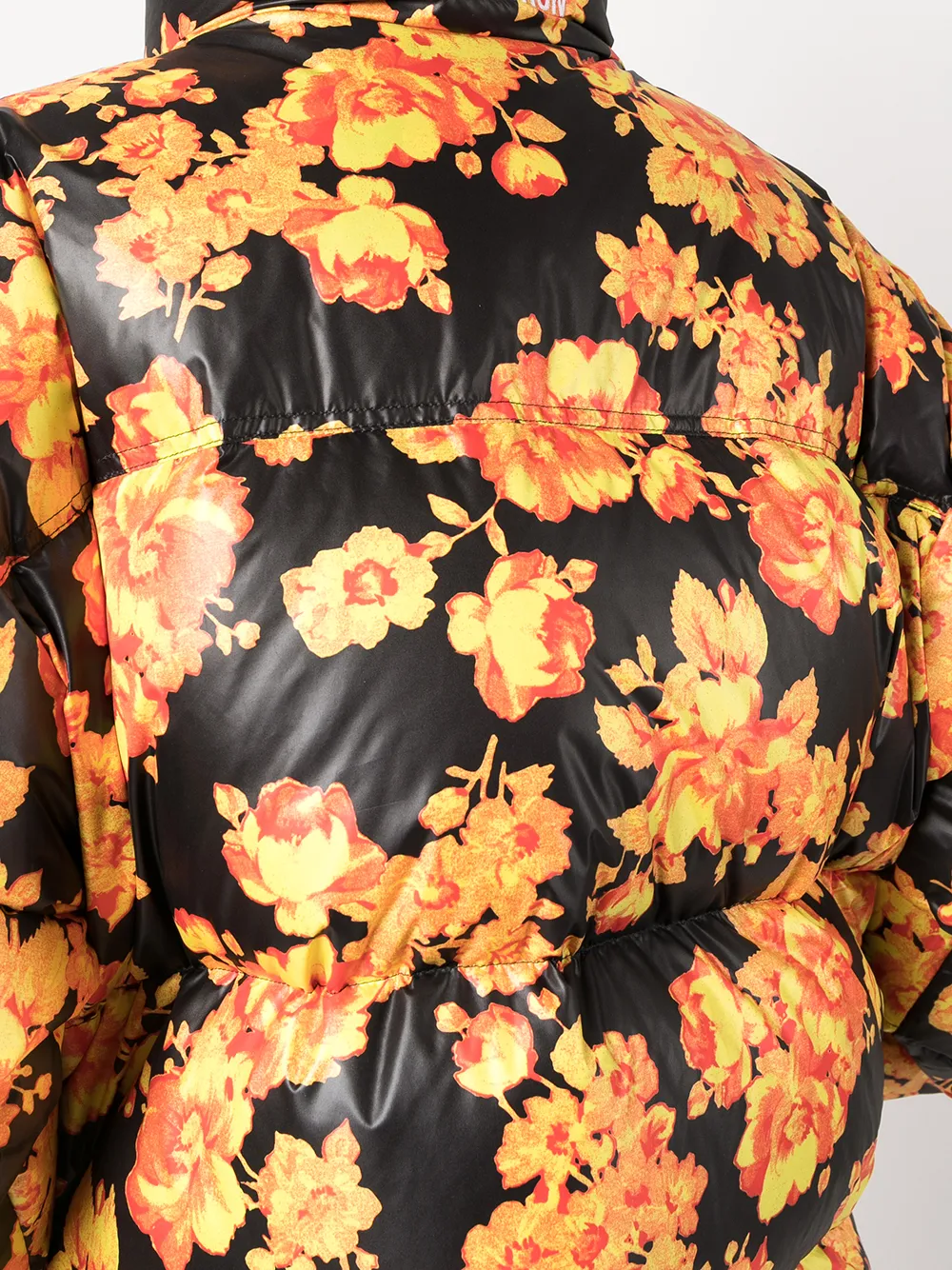 VETEMENTS Donsjack met bloemenprint Zwart