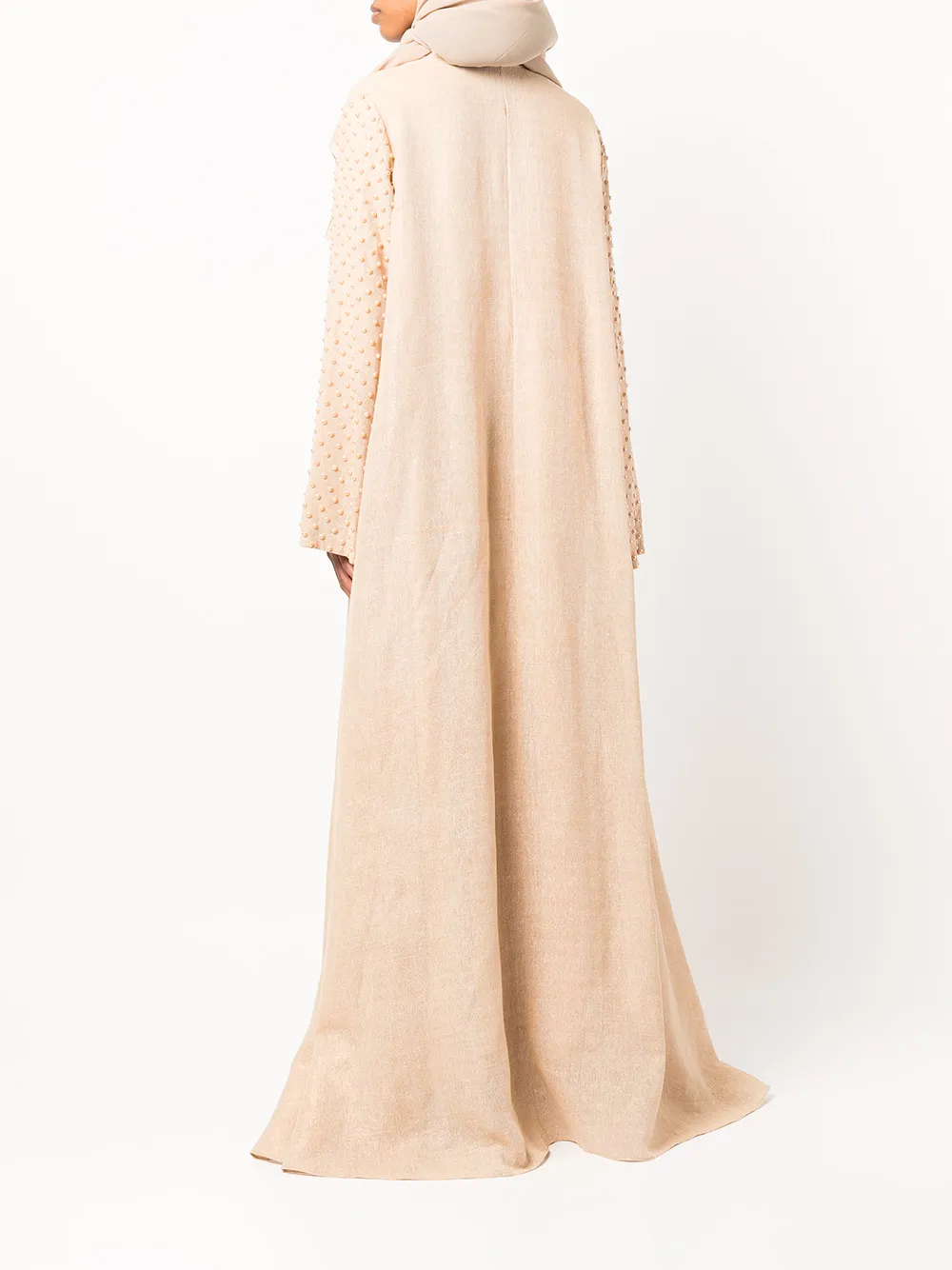 фото Atelier zuhra платье abaya с искусственным жемчугом
