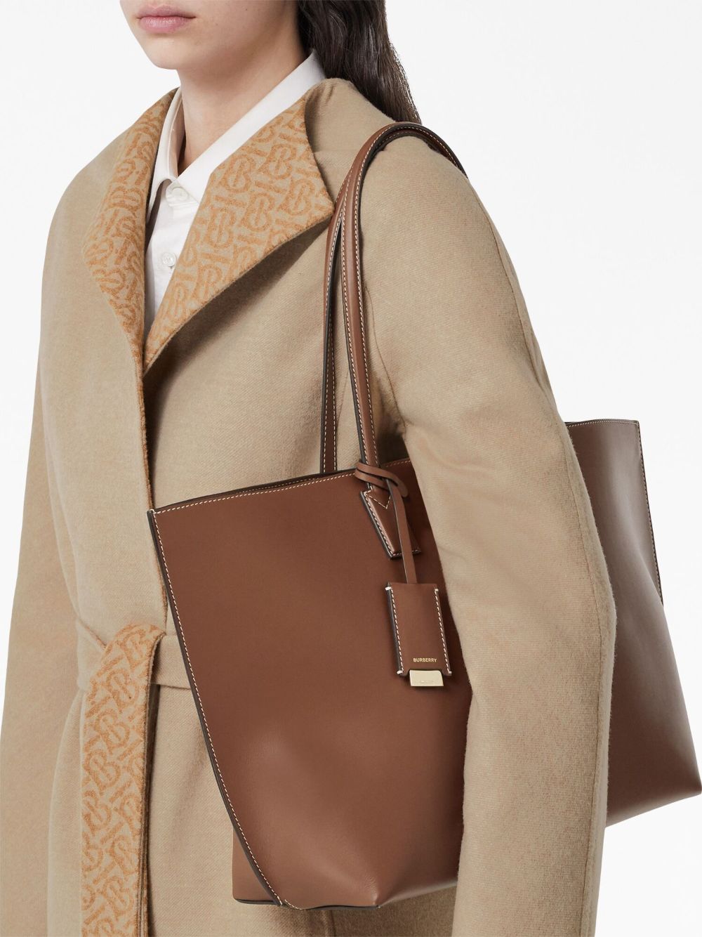 Burberry Monogram Leather Tote Bag - Farfetch