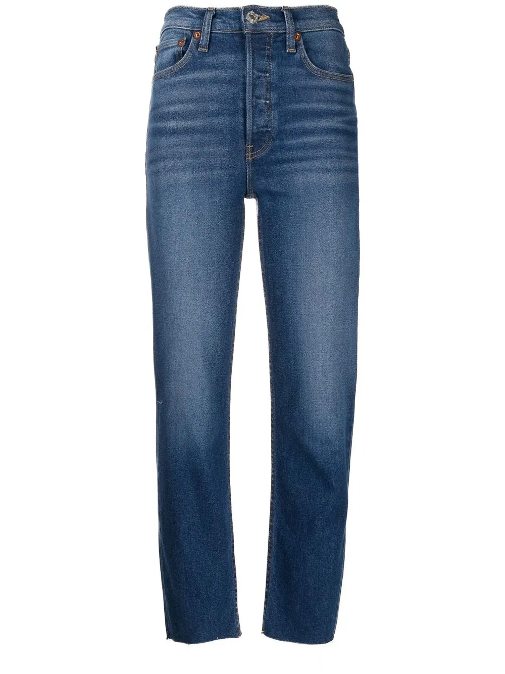 

RE/DONE '70s Stove Pipe cropped jeans - Blue