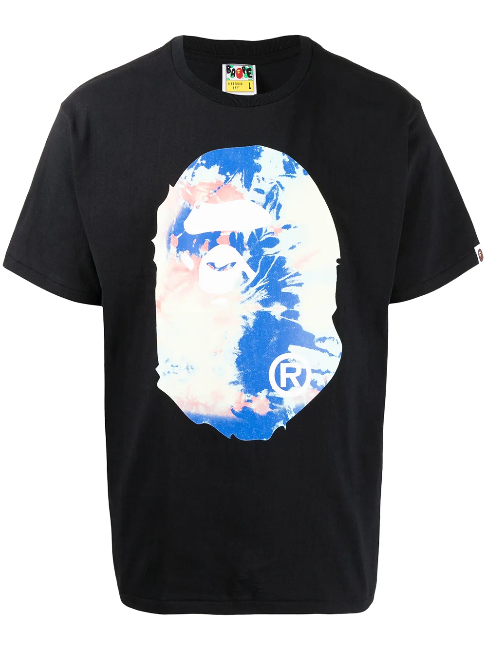 

A BATHING APE® playera con estampado tie-dye - Negro