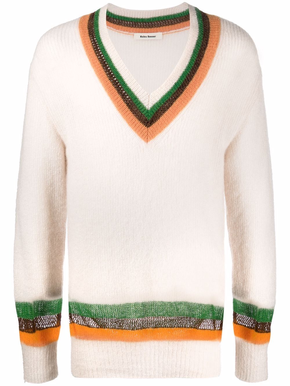 фото Wales bonner striped v-neck jumper