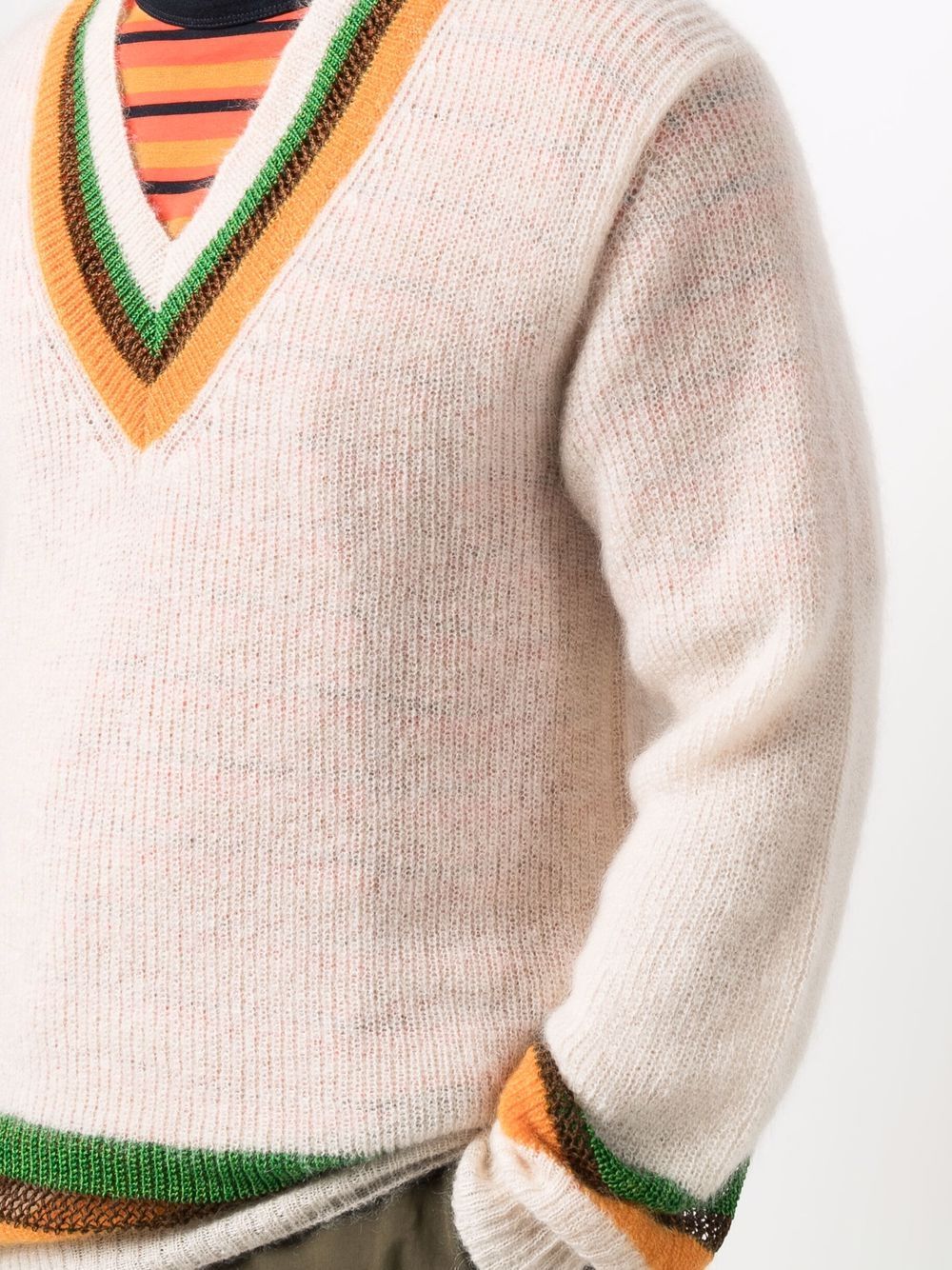 фото Wales bonner striped v-neck jumper