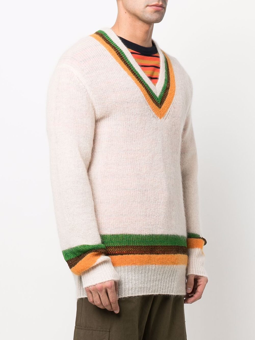 фото Wales bonner striped v-neck jumper