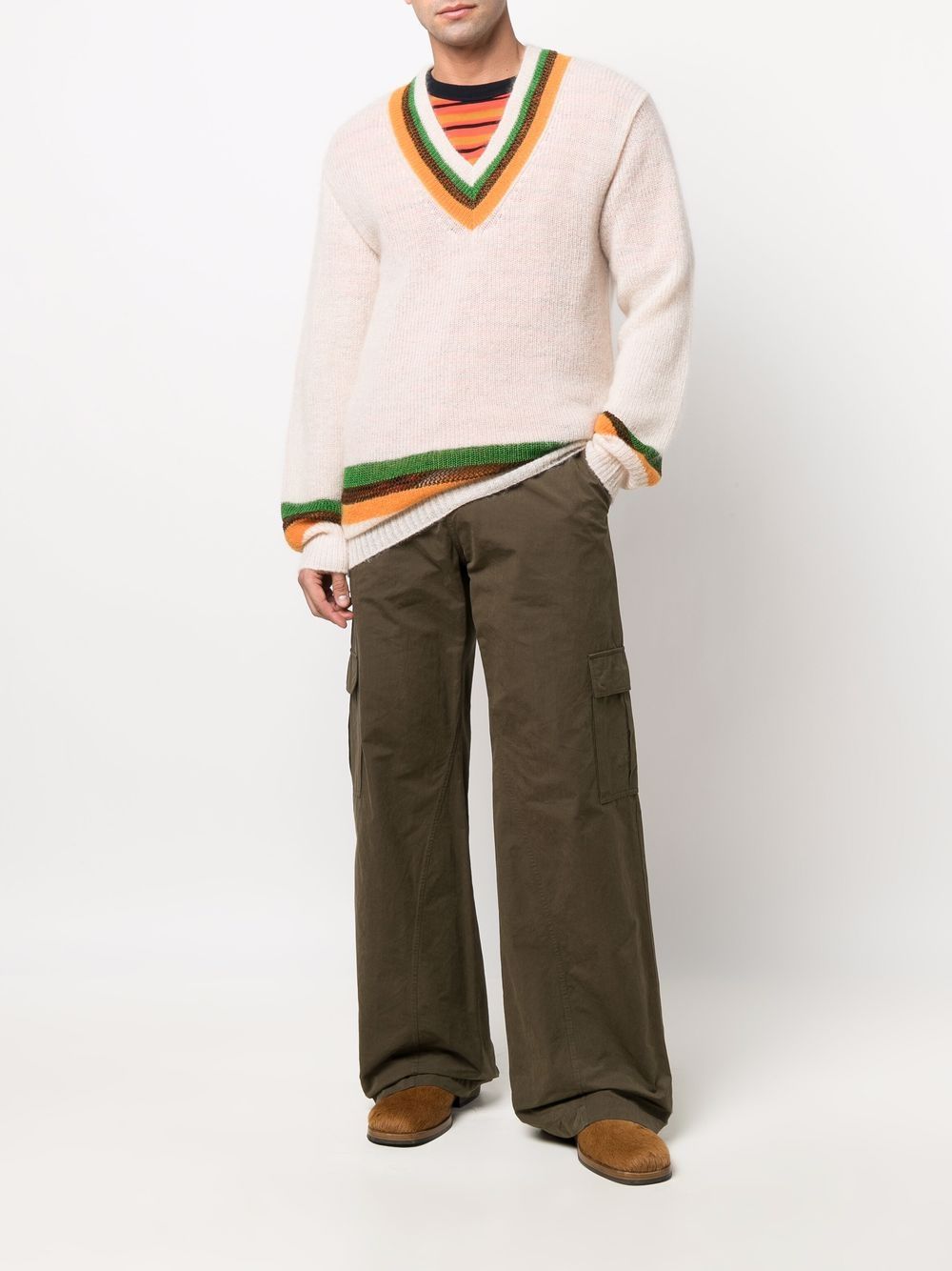 фото Wales bonner striped v-neck jumper