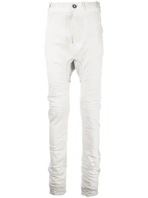 Boris Bidjan Saberi drop-crotch Skinny Trousers | Black | FARFETCH GE