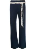 Rosie Assoulin rope-detail straight trousers - Blue
