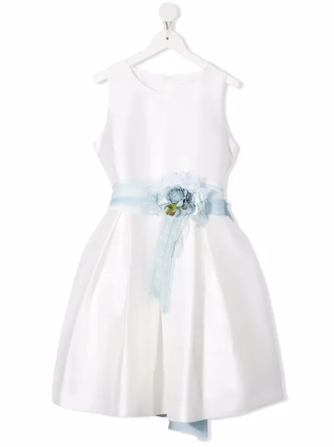 Mimilù TEEN floral-appliqué sleeveless dress