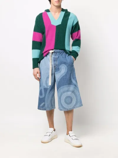 drawstring-waist denim shorts | Loewe 