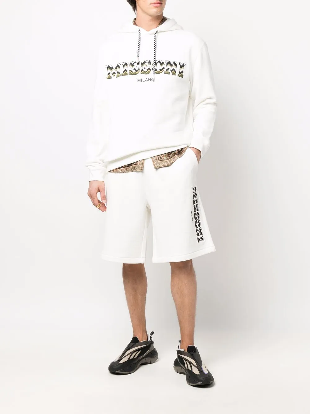 Missoni Shorts met logoprint - Wit