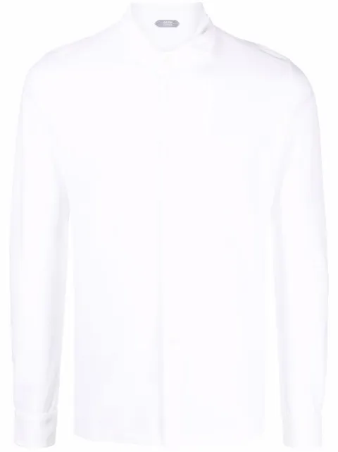 Zanone long-sleeved cotton shirt